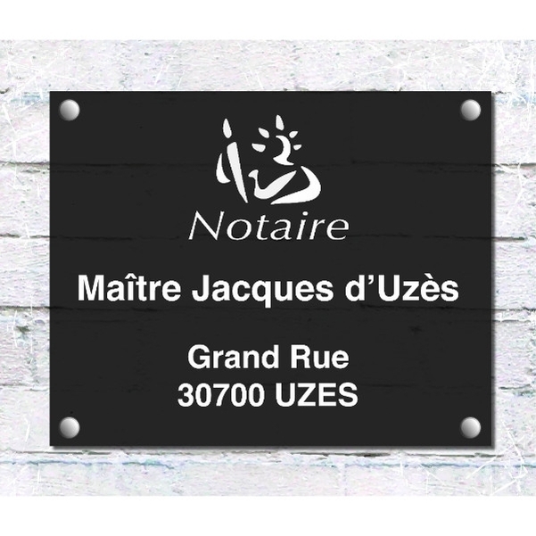 Plaque gravée en plexiglas 30x20cm