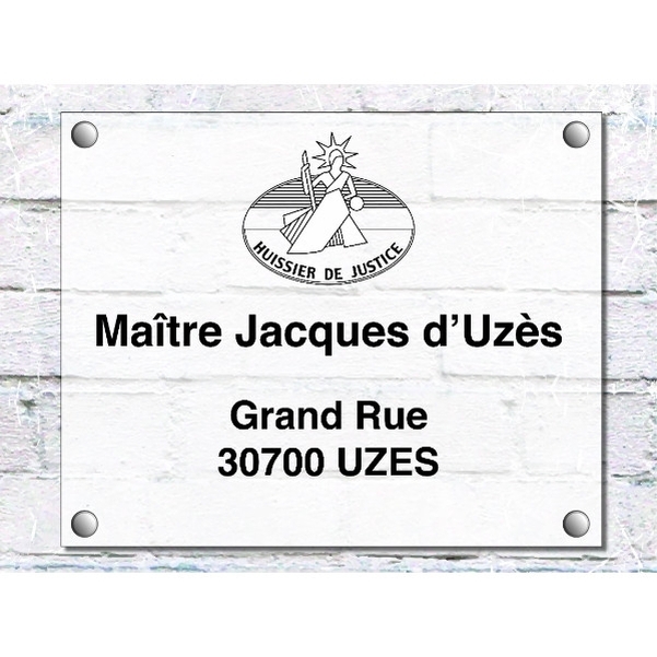 Plaque horaires en plexiglas avec impression 30x20cm - Vignette 2