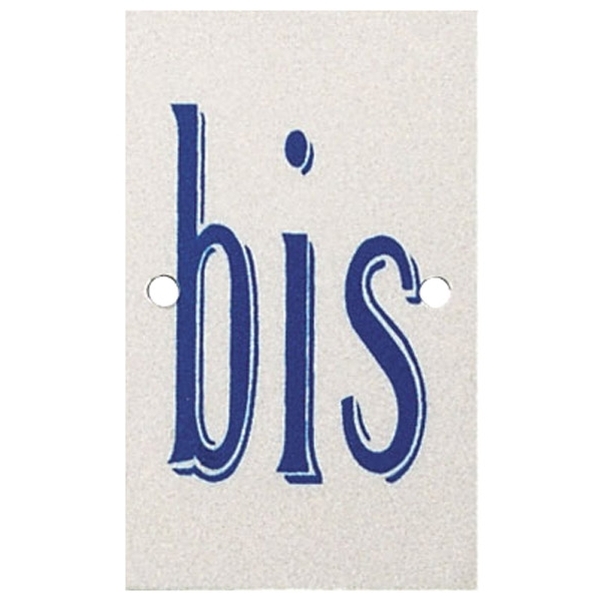Plaquette BIS ou TER en aluminium - 60x100 mm - Couleurs au choix - Vignette 2
