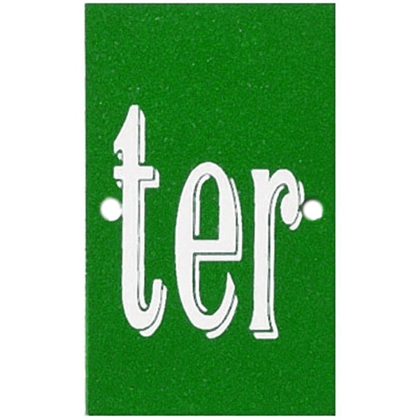 Plaquette BIS ou TER en aluminium - 60x100 mm - Couleurs au choix - Vignette 3