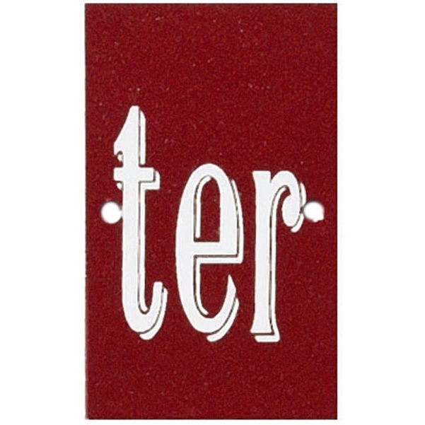 Plaquette BIS ou TER en aluminium - 60x100 mm - Couleurs au choix - Vignette 4