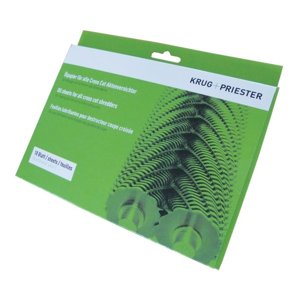 Feuilles de lubrification pour destructeur