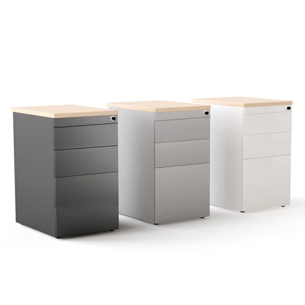 Caisson à hauteur de bureau 3 tiroirs - Prof.80 cm
