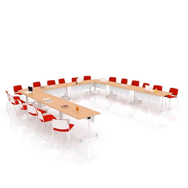 Table basculante 1/4 rond Evolve 160x80cm - Vignette 2