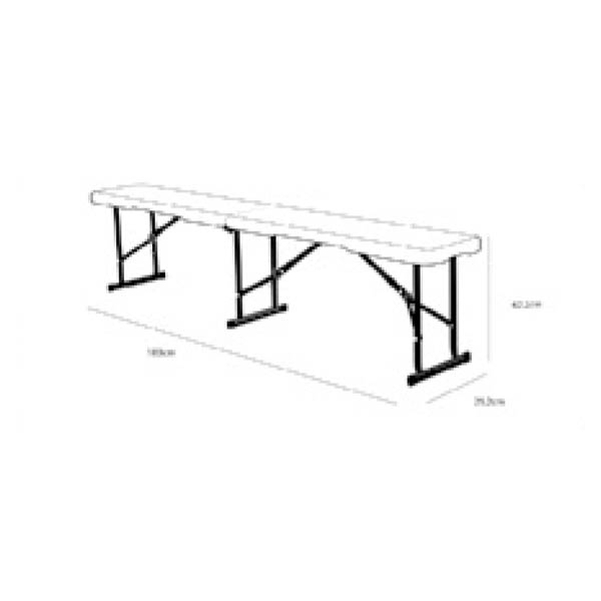 Banc Pliant Lifetime 183 cm - Vignette 2