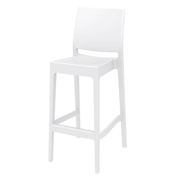 Tabouret haut Maya blanc