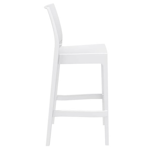 Tabouret haut Maya blanc - Vignette 2