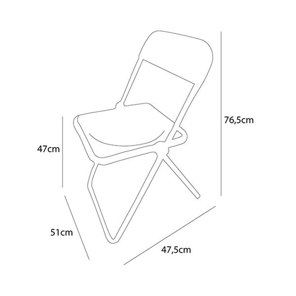 Chaise pliante Tranparente - Vignette 4