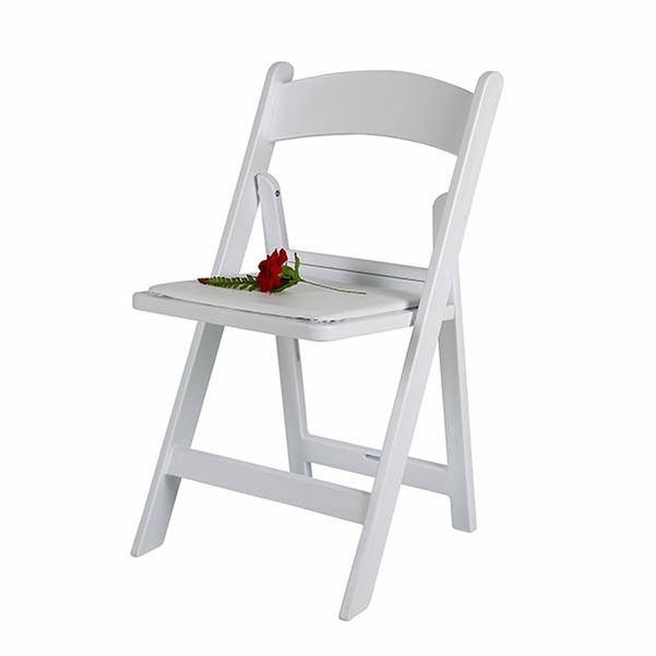 Chaise pliante Martha résine blanche - Vignette 2