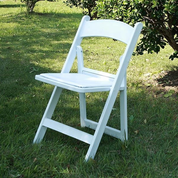 Chaise pliante Martha résine blanche - Vignette 4