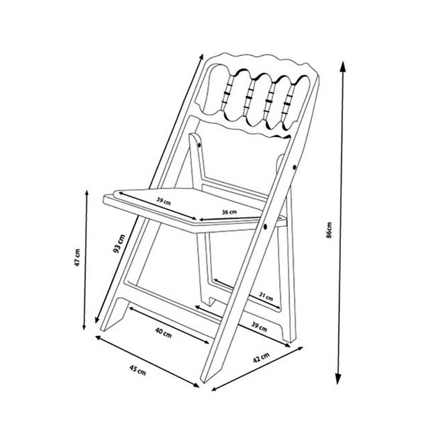 Chaise pliante Napoléon résine blanche - Vignette 2