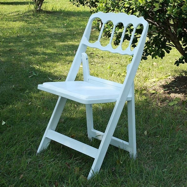 Chaise pliante Napoléon résine blanche - Vignette 3