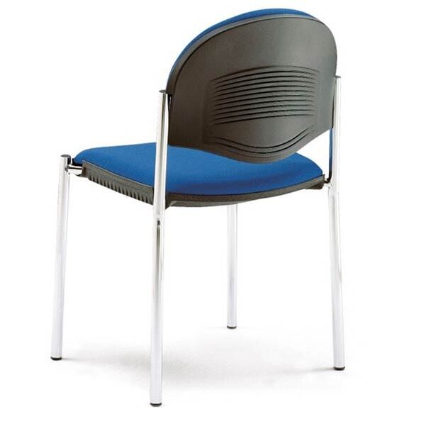 Chaise Éline Tissu M1 sans accoudoir pieds noirs
