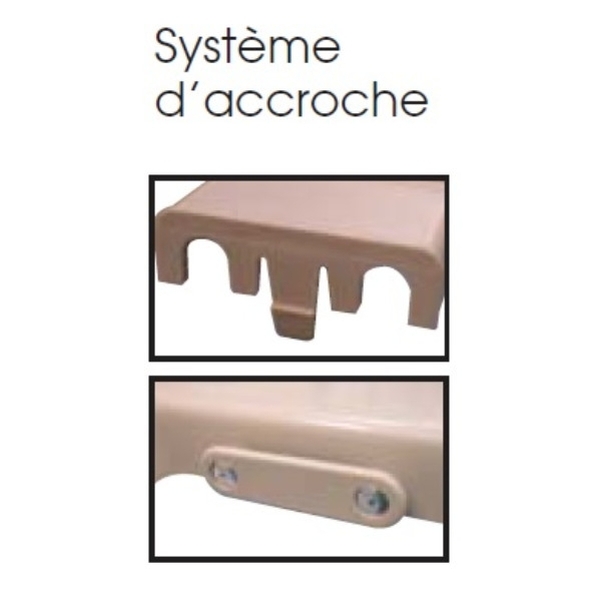 Chaise Denver M2 assise pleine avec accroches - Vignette 2