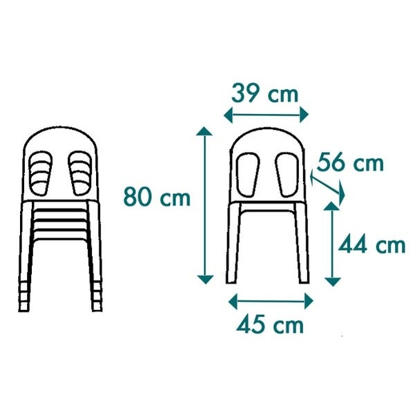 Chaise Sirtaki M4 assise pleine - Vignette 5