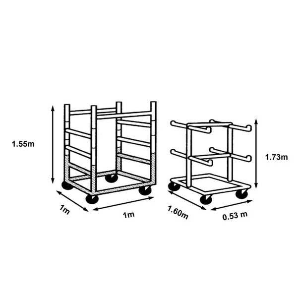 Chariot pour tables "Mairietable" - Vignette 2