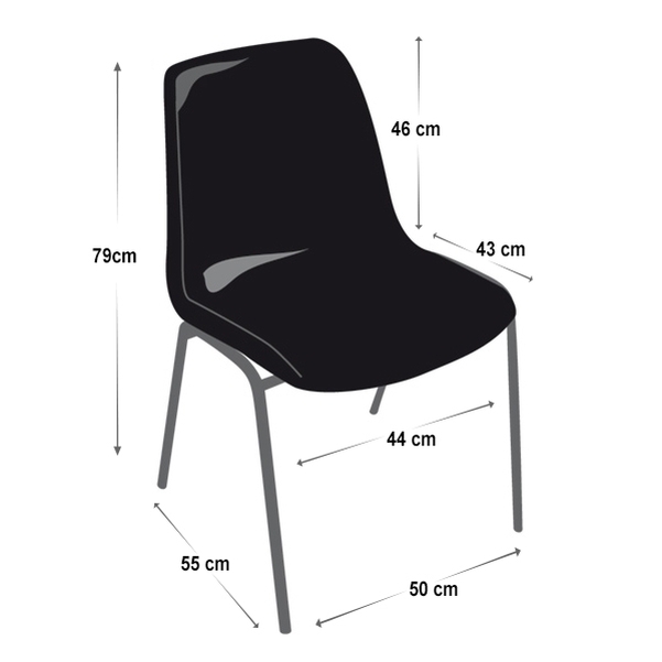 Chaise Hélène M2 sans accroche - Vignette 3