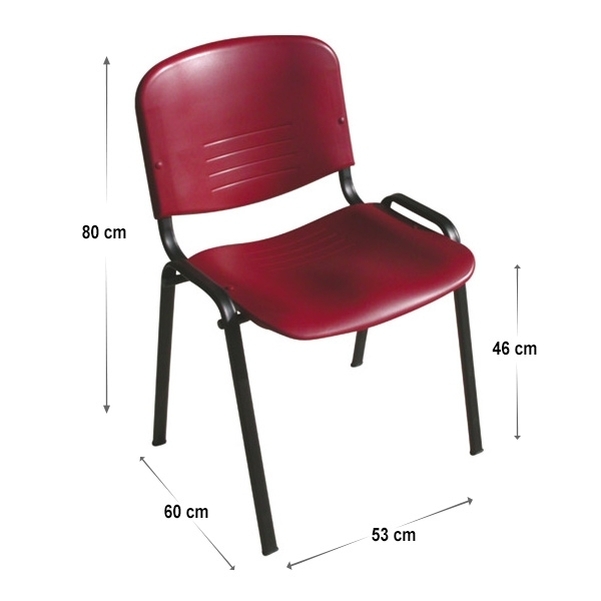 Chaise Cluny finition polypropylène M2 avec accroches - Vignette 3