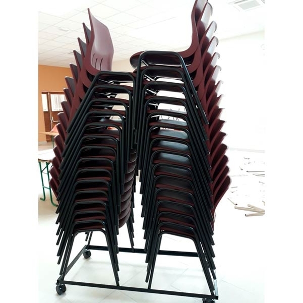 Chariot de stockage pour chaises Kaline et Hélène
