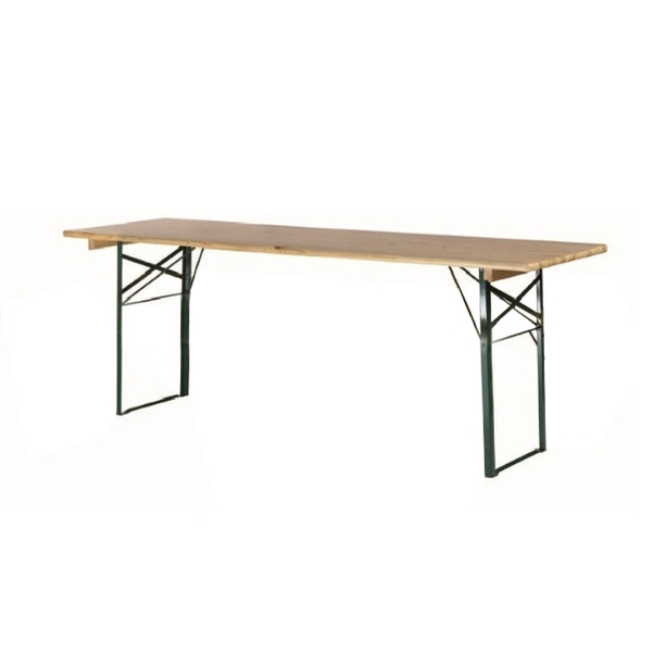 Table brasserie Fête - 220x80 cm - Piétement cornière