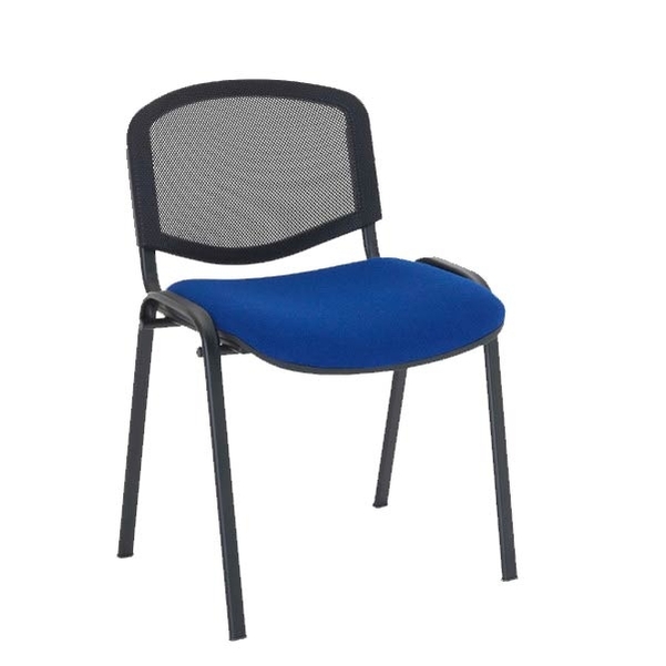 Chaise Cluny finition tissu M1 avec dossier résille noir - Vignette 2