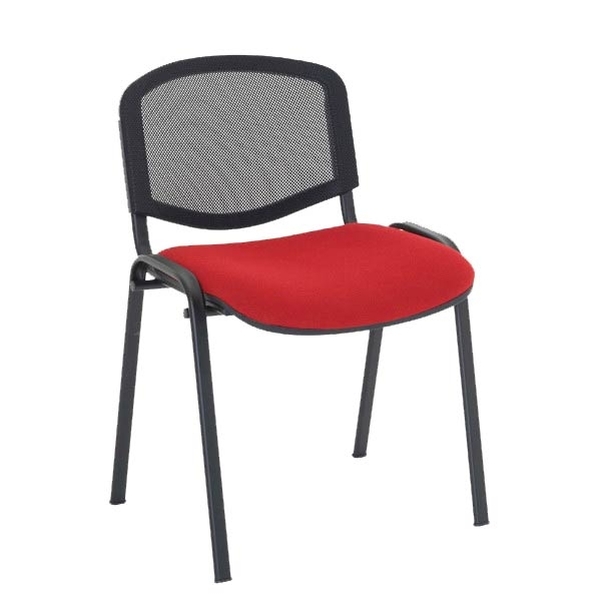 Chaise Cluny finition tissu M1 avec dossier résille noir - Vignette 3