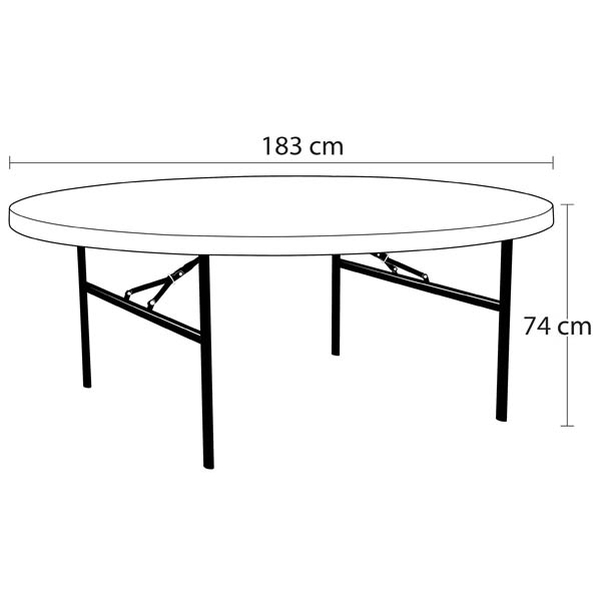 Table Ronde Furnitrade - Diamètre 183 cm (Capacité 10 personnes) - Vignette 3