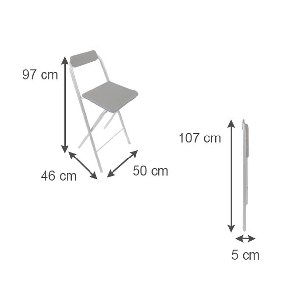Tabouret haut pliant - Vignette 3