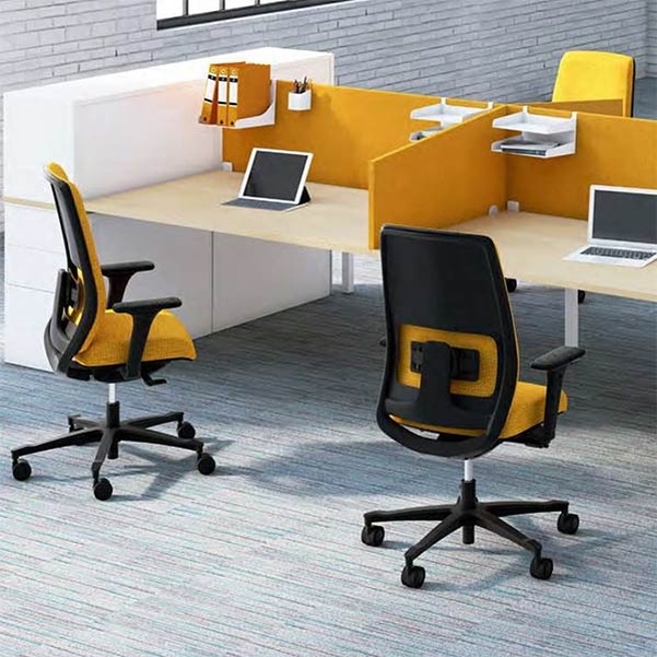 Siège Munik tissu synchrone gris et noir - Vignette 2