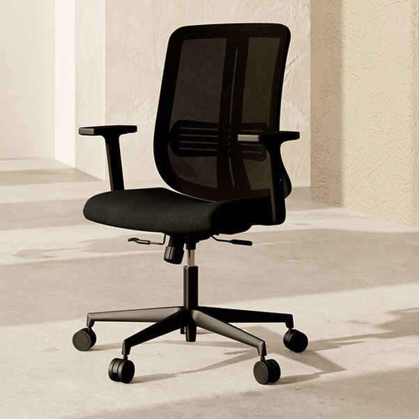 Fauteuil Elyson synchrone dossier résille avec accoudoirs réglables