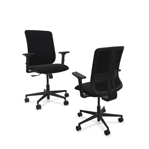 Fauteuil Elyson synchrone dossier résille avec accoudoirs réglables - Vignette 2