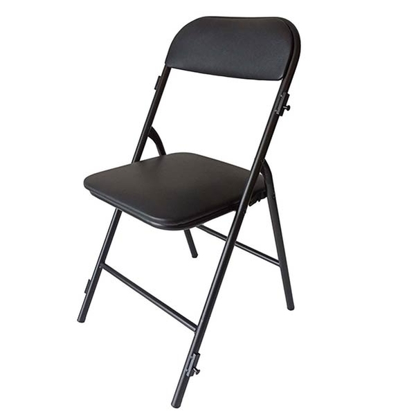 Chaise Pliante PRESTIGE Tissu Enduit Noir M1