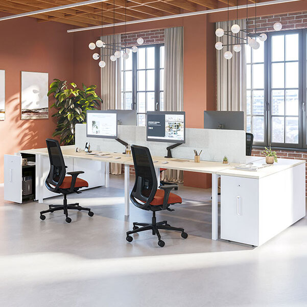 Bureau droit Optim 140x80 cm - Vignette 2