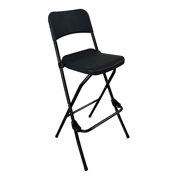 Tabouret haut pliant en HDPA Noir