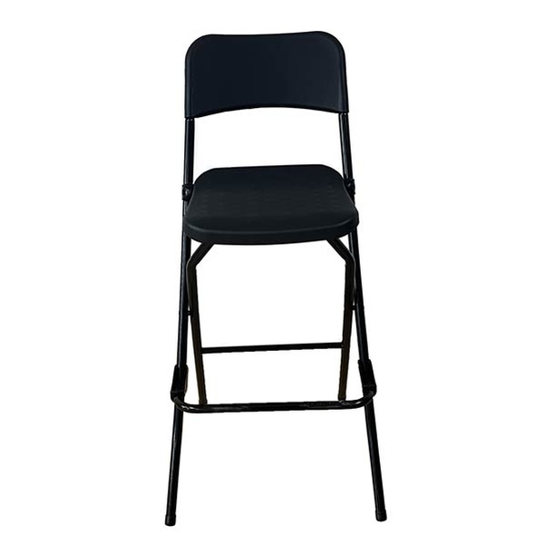 Tabouret haut pliant en HDPA Noir - Vignette 2