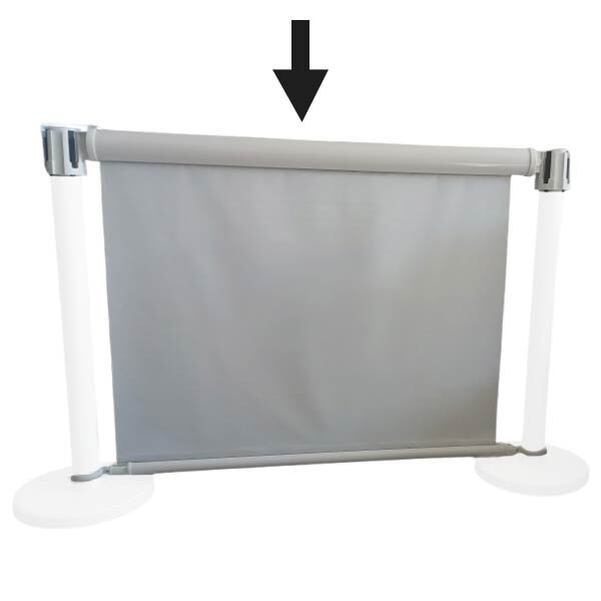 Roll Up toile blanche pour poteaux