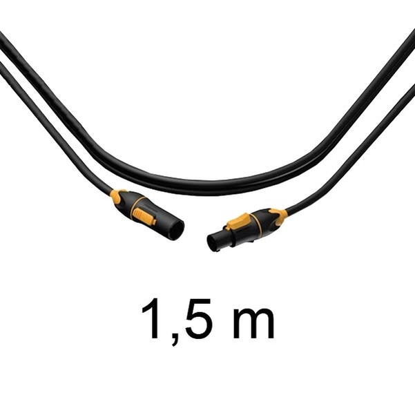 Câble Powercon mâle et femelle pour projecteur IPWASH L.1,5m