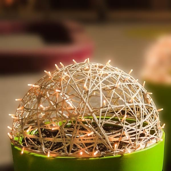 Demi-sphère 3D lumineuse fixe diam.25cm