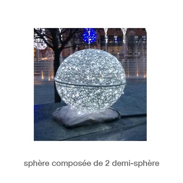 Demi-sphère 3D lumineuse fixe diam.40cm