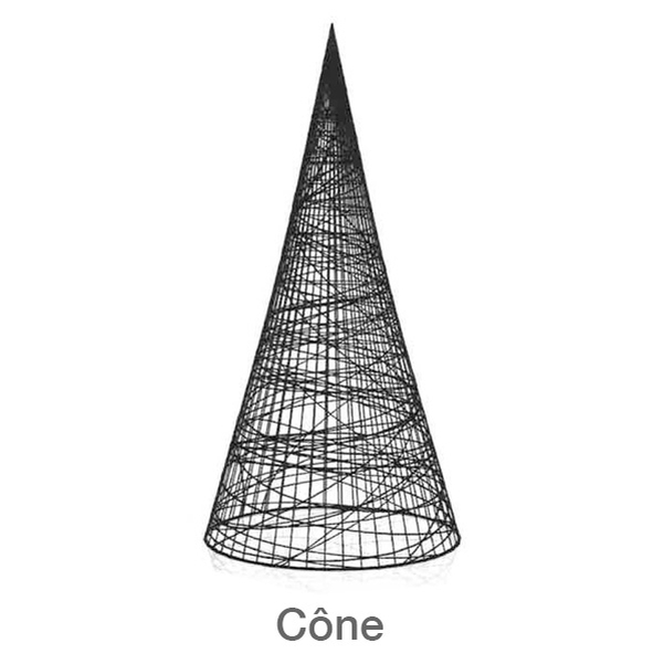 Cône 3D en fibre de verre blanc H.250cm - Vignette 2