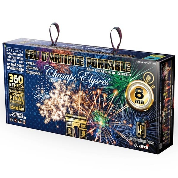 Feu d'artifice portable luxe 8 minutes