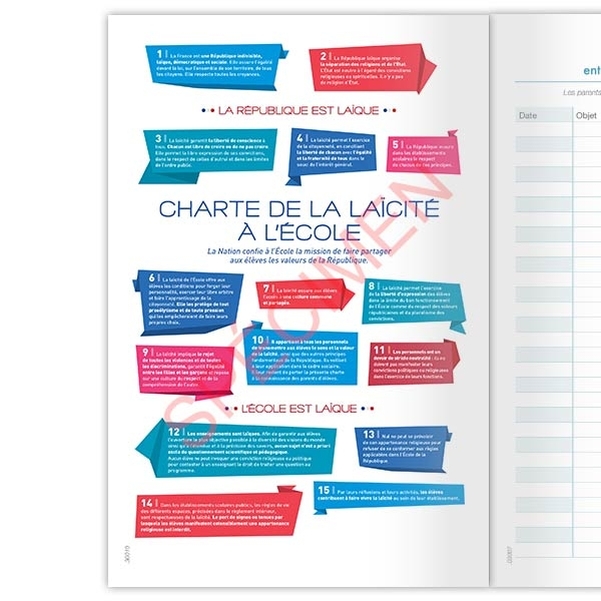 Carnet de liaison personnalisé Coccinelle avec mot du Directeur - Vignette 3