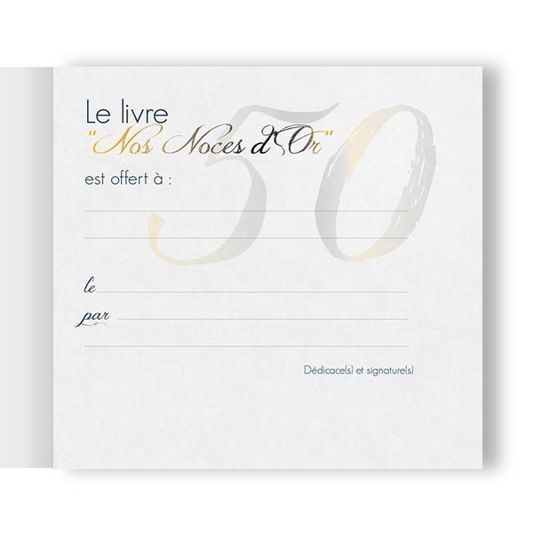 Livre des Noces d'or Design Paper personnalisé - Vignette 4