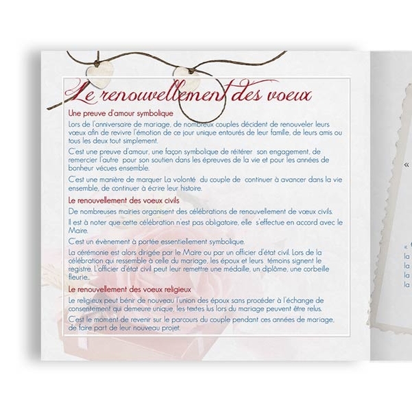 Livre des Noces d'or Design Paper personnalisé - Vignette 5
