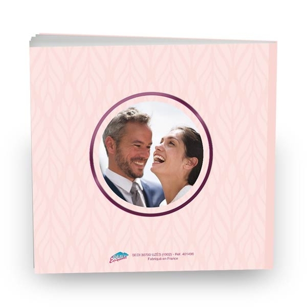 Livre d'or mariage Camélia rose personnalisé - Vignette 2