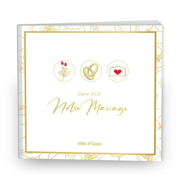 Livre d'or Mariage ROMANCE Personnalisé