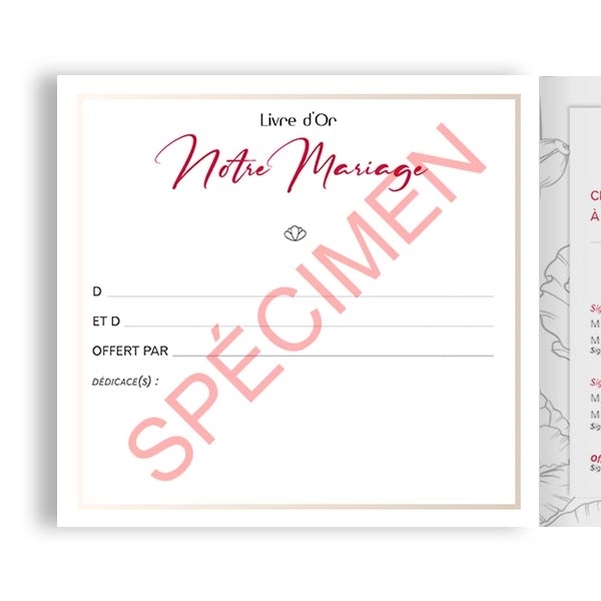 Livre d'or Mariage ROMANCE Personnalisé - Vignette 2
