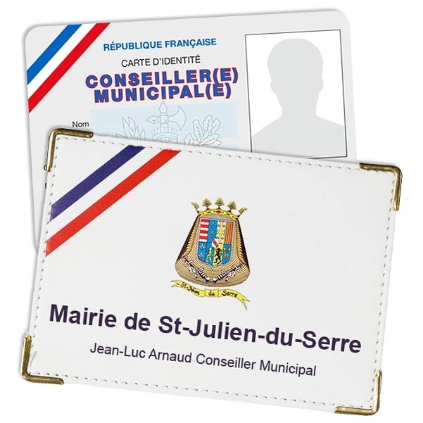 Carte identité de Conseiller(e) Municipal(e) avec étui personnalisé