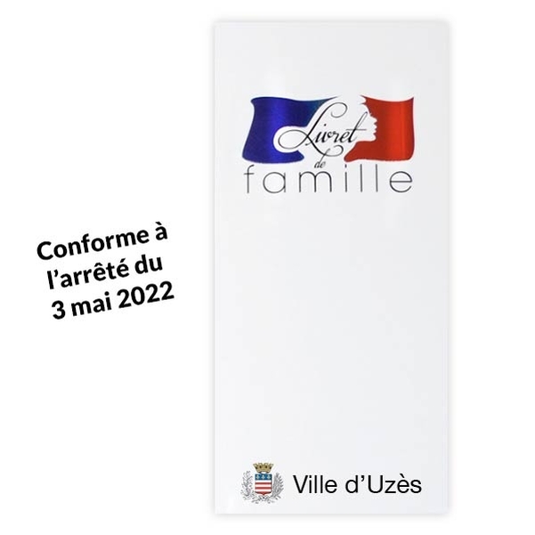 Livret de famille personnalisé effet métal - Version manuscrite