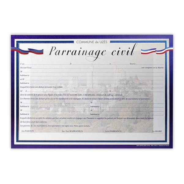 Diplôme parrainage civil Design Paper personnalisé - Vignette 2